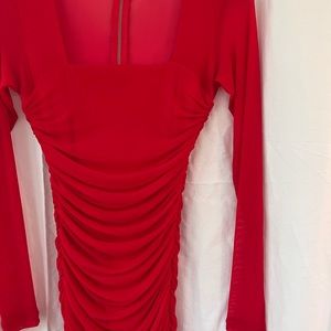 Bardot red dress